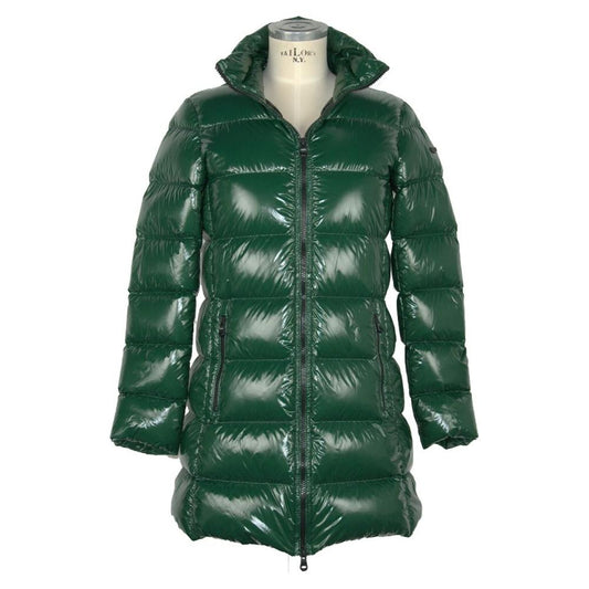 Refrigiwear Elegant Shine Long Down Jacket - Stay Warm & Chic WOMAN COATS & JACKETS green-polyamide-jackets-coat-3