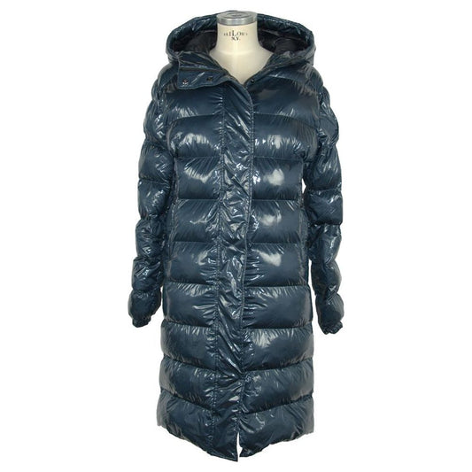 Refrigiwear Elegant Long Down Jacket for Stylish Warmth WOMAN COATS & JACKETS blue-polyamide-jackets-coat-3