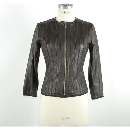 Emilio RomanelliSleek Black Leather Jacket for Elegant EveningsMcRichard Designer Brands£279.00