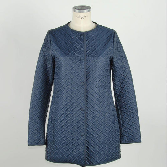 Emilio Romanelli Elegant Blue Polyester Jacket elegant-blue-polyester-jacket