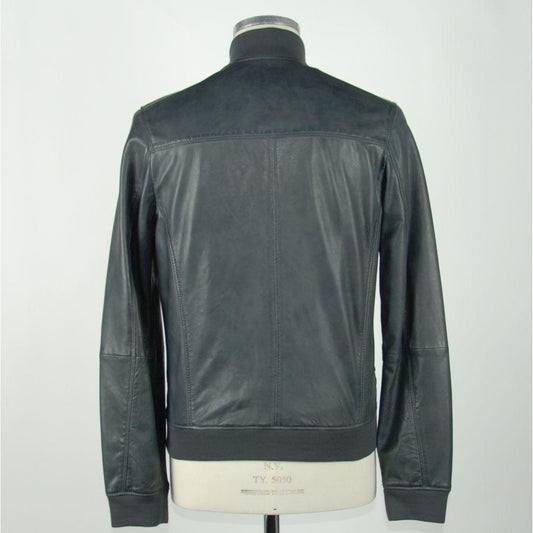 Emilio RomanelliElegant Blue Leather Jacket for MenMcRichard Designer Brands£249.00