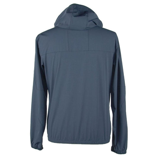 Emilio Romanelli Sleek Synthetic Hooded Jacket blue-synthetic-jacket