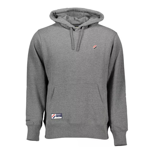 Superdry Chic Gray Hooded Sweatshirt with Embroidery Detail chic-gray-hooded-sweatshirt-with-embroidery-detail-1
