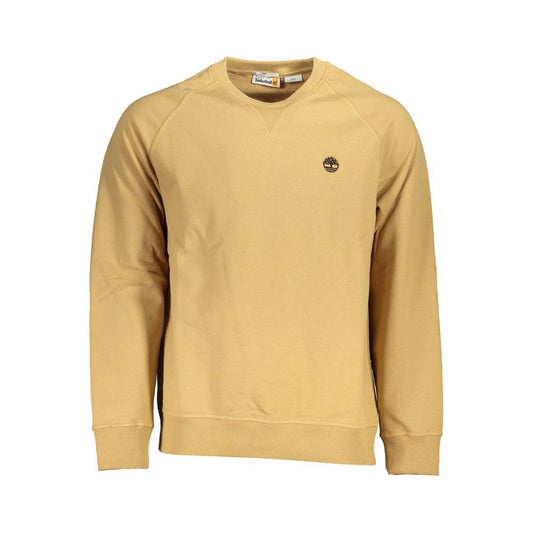 Timberland | Beige Crew Neck Embroidered Sweatshirt| McRichard Designer Brands   