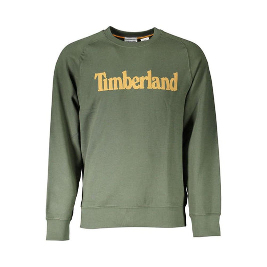 Timberland Green Round Neck Cotton Blend Sweater green-round-neck-cotton-blend-sweater