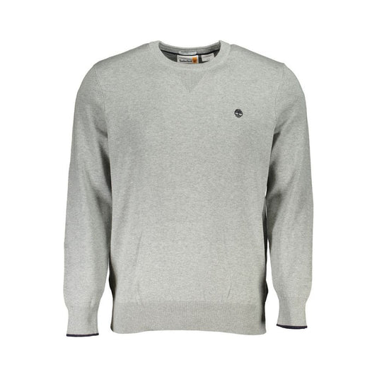 Timberland | Eco-Conscious Gray Crew Neck Sweater| McRichard Designer Brands   