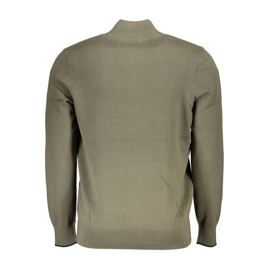 Organic Cotton Half Zip Sweater - Lush Green