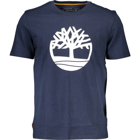 Timberland Organic Cotton Blue Tee with Signature Print organic-cotton-blue-tee-with-signature-print