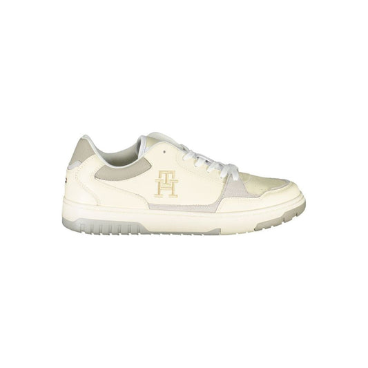 Tommy Hilfiger | Beige Sports Sneakers with Unique Embroidery| McRichard Designer Brands   