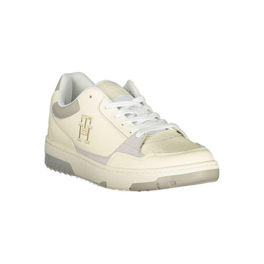 Tommy Hilfiger | Beige Sports Sneakers with Unique Embroidery| McRichard Designer Brands   