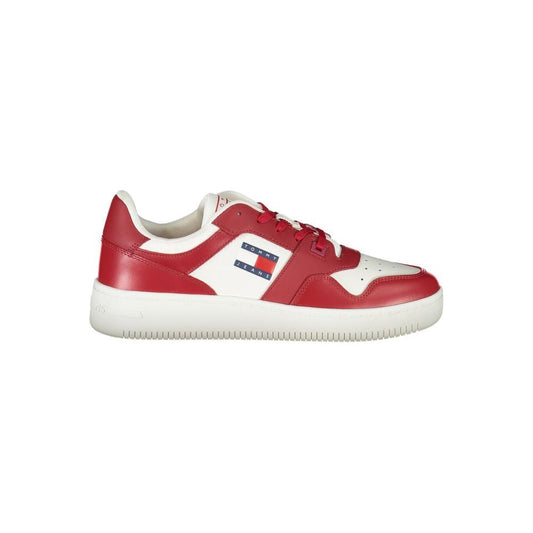 Tommy Hilfiger | Chic Pink Contrast Lace-Up Sneakers| McRichard Designer Brands   