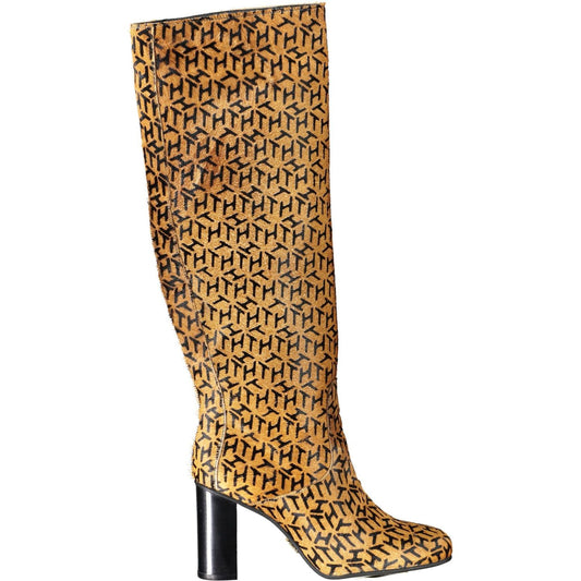 Tommy Hilfiger | Chic Beige High Boots with Contrast Details| McRichard Designer Brands   