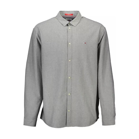 Tommy Hilfiger | Gray Cotton Shirt| McRichard Designer Brands   
