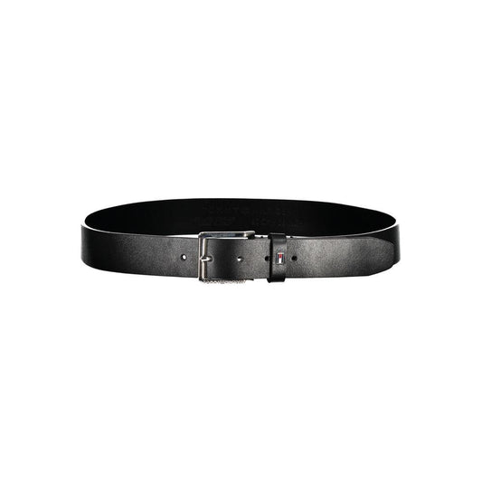 Tommy Hilfiger | Black Leather Belt| McRichard Designer Brands   