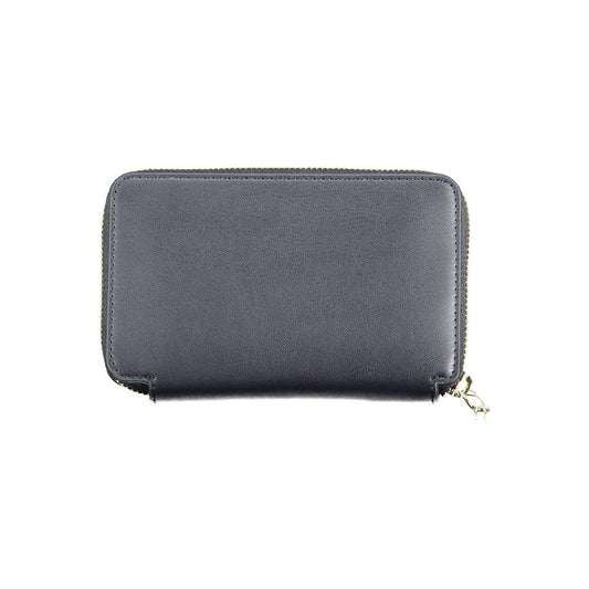 Elegant Blue Polyethylene Wallet with Logo