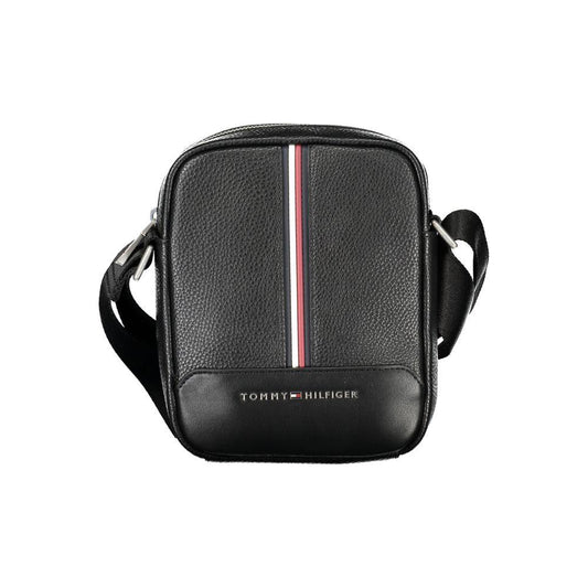 Tommy Hilfiger | Elegant Black Shoulder Bag with Contrasting Details| McRichard Designer Brands   