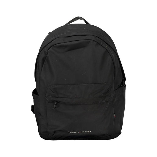 Tommy Hilfiger | Black Polyester Backpack| McRichard Designer Brands   
