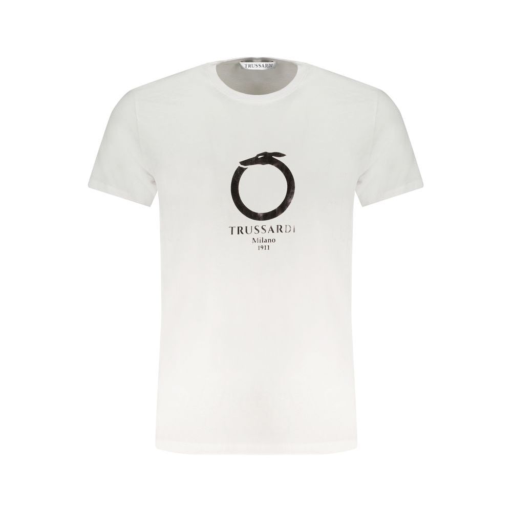 Trussardi White Cotton T-Shirt white-cotton-t-shirt-146