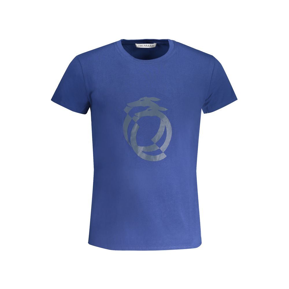 Trussardi Blue Cotton T-Shirt blue-cotton-t-shirt-161