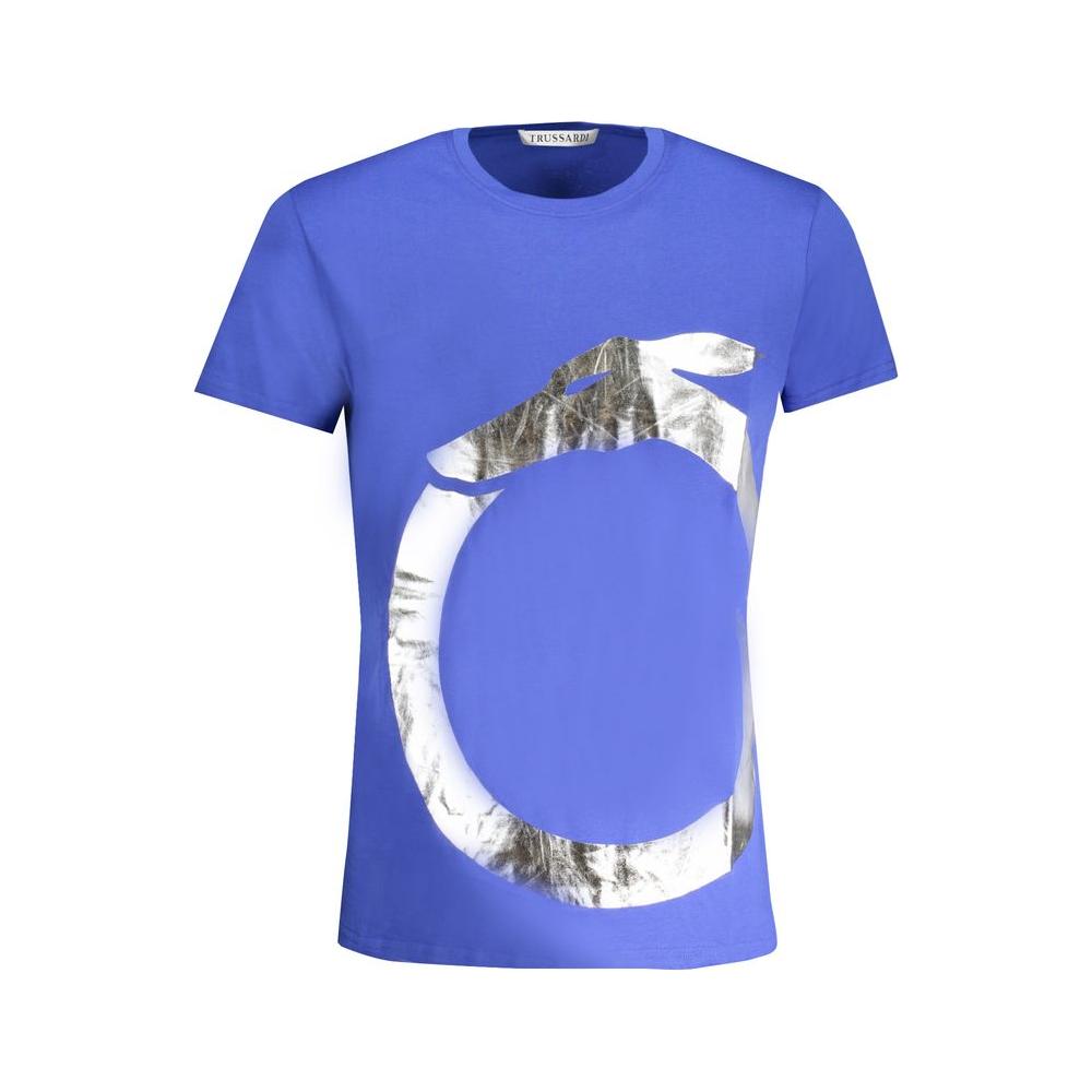 Trussardi Blue Cotton T-Shirt blue-cotton-t-shirt-166
