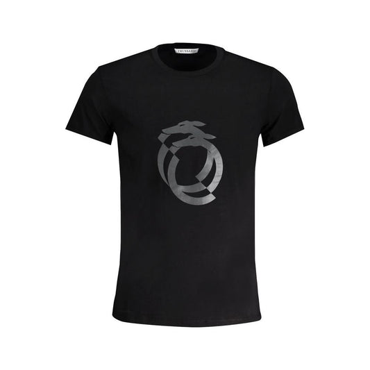 Trussardi Black Cotton T-Shirt black-cotton-t-shirt-125