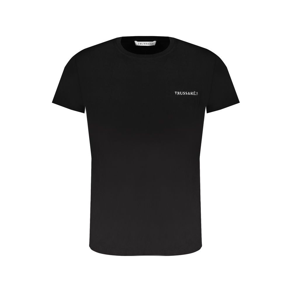 Trussardi Black Cotton T-Shirt black-cotton-t-shirt-131
