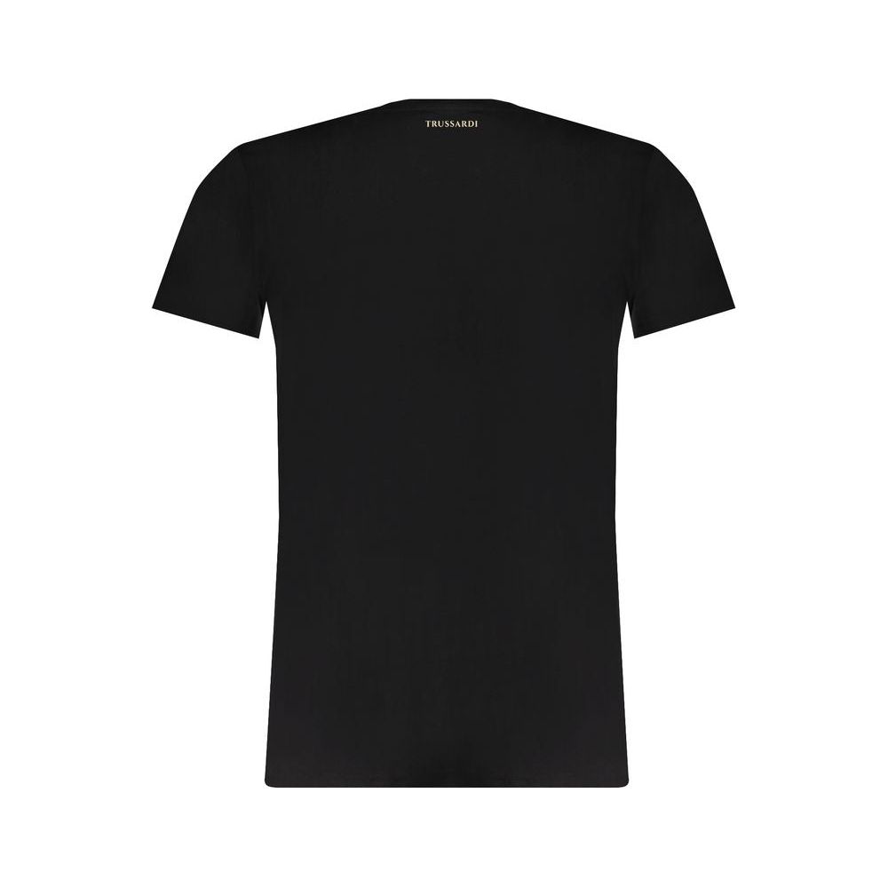 Trussardi Black Cotton T-Shirt black-cotton-t-shirt-121