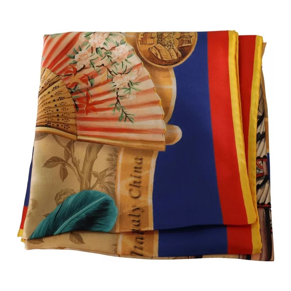 Multicolor Italy China Silk Shawl Wrap Scarf