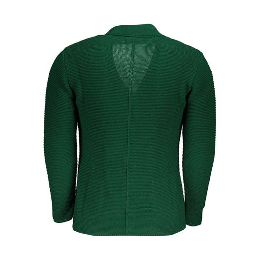 U.S. Grand Polo | Elegant Green Cardigan with Pockets| McRichard Designer Brands   