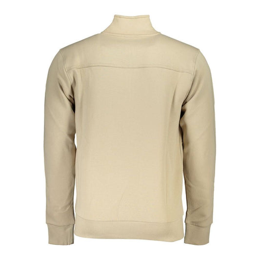 U.S. Grand Polo Beige Zip-Up Sweatshirt with Embroidery Detail beige-zip-up-sweatshirt-with-embroidery-detail