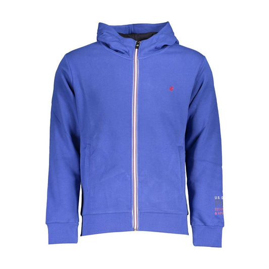 U.S. Grand PoloChic Blue Hooded Fleece Sweatshirt with EmbroideryMcRichard Designer Brands£99.00