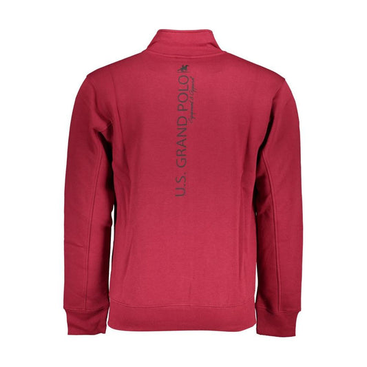 U.S. Grand Polo | Elegant Fleece Long Sleeve Sweatshirt - Pink| McRichard Designer Brands   