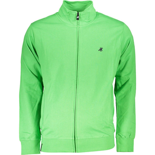 U.S. Grand Polo Green High Collar Embroidered Sweatshirt green-high-collar-embroidered-sweatshirt