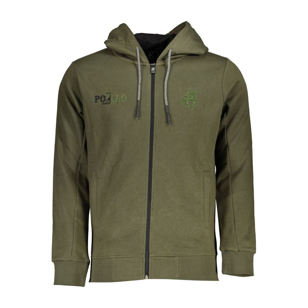 U.S. Grand PoloElegant Green Hooded Long-Sleeve SweatshirtMcRichard Designer Brands£99.00