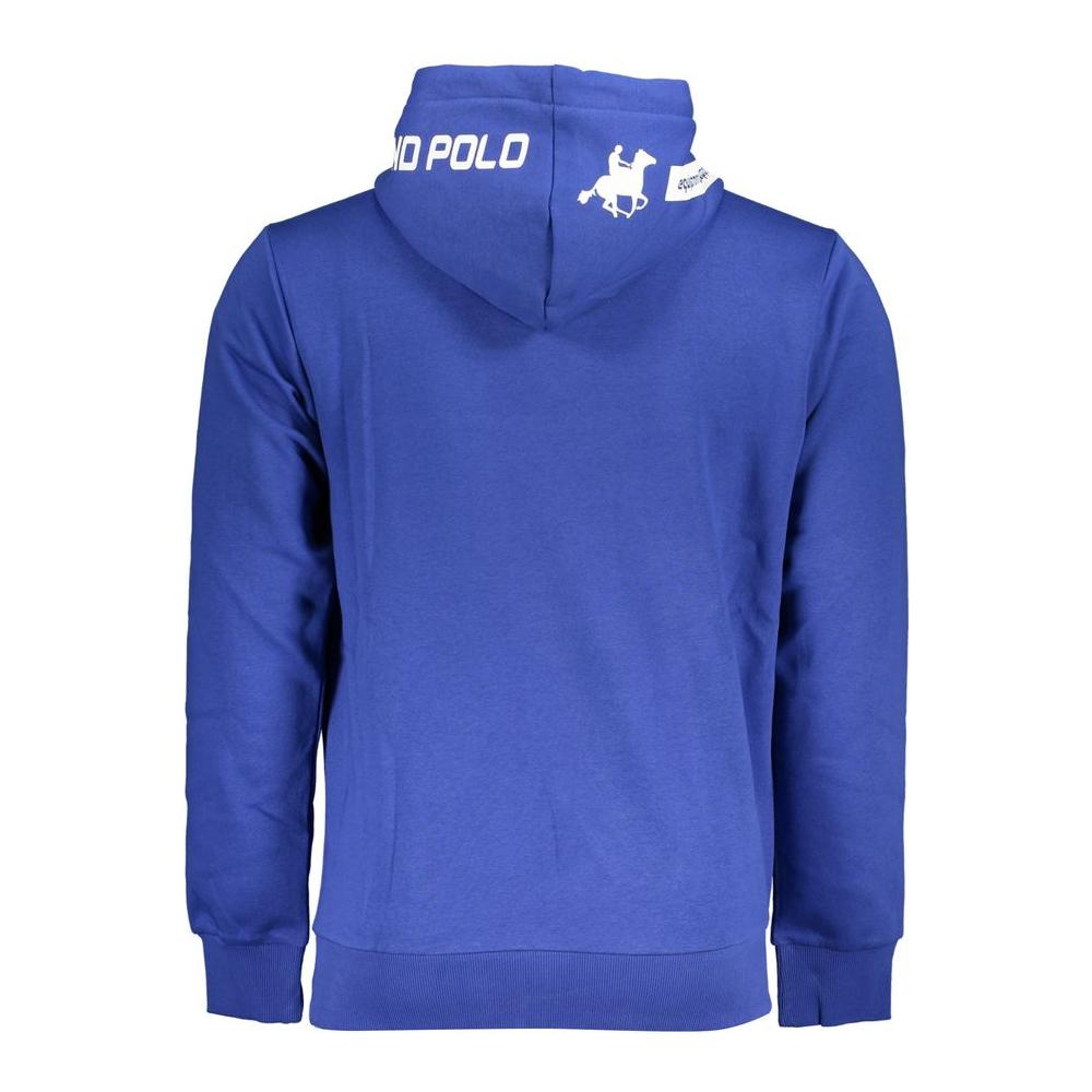 U.S. Grand Polo Chic Blue Hooded Fleece Sweatshirt with Logo Detail chic-blue-hooded-fleece-sweatshirt-with-logo-detail