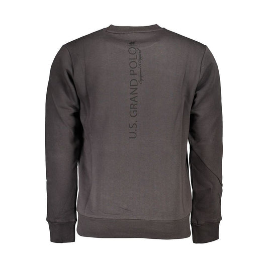 U.S. Grand Polo Sleek Gray Fleece Crew Neck Sweatshirt sleek-gray-fleece-crew-neck-sweatshirt