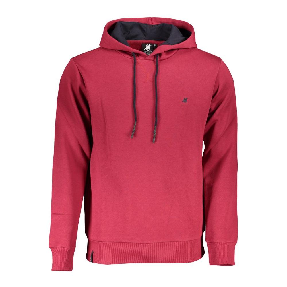 U.S. Grand Polo | Chic Pink Hooded Sweatshirt with Embroidery Detail| McRichard Designer Brands   