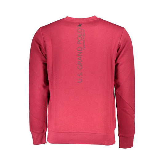 U.S. Grand Polo | Chic Pink Fleece Crew Neck Sweatshirt| McRichard Designer Brands   