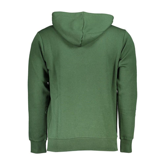 U.S. Grand Polo | Elegant Green Hooded Sweatshirt with Embroidery| McRichard Designer Brands   
