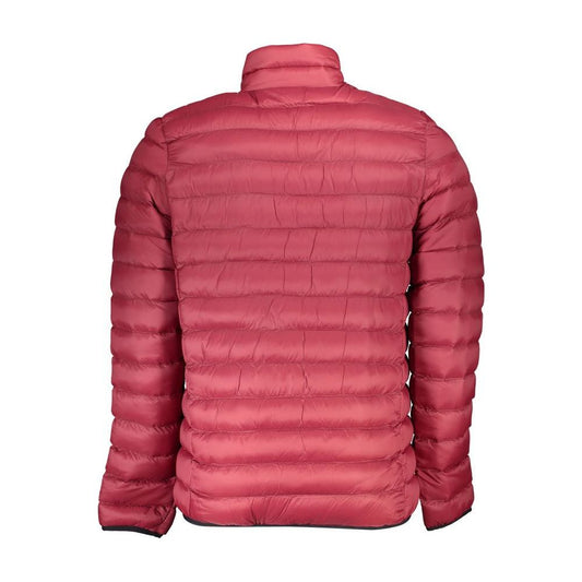 Chic Pink Nylon-Polyester Blend Men's Jacket