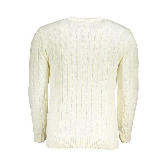 U.S. Grand Polo White Fabric Sweater white-fabric-sweater