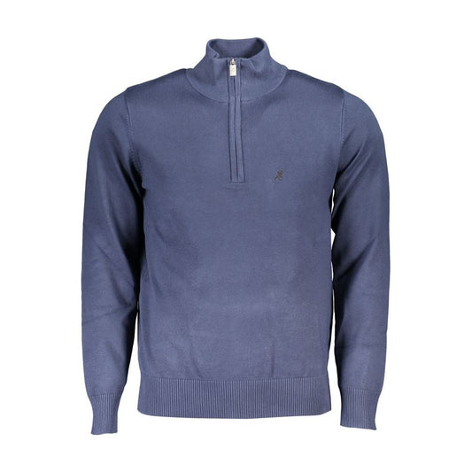 U.S. Grand Polo | Elegant Blue Half-Zip Sweater| McRichard Designer Brands   