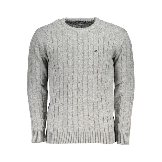 U.S. Grand Polo Gray Fabric Sweater gray-fabric-sweater-4