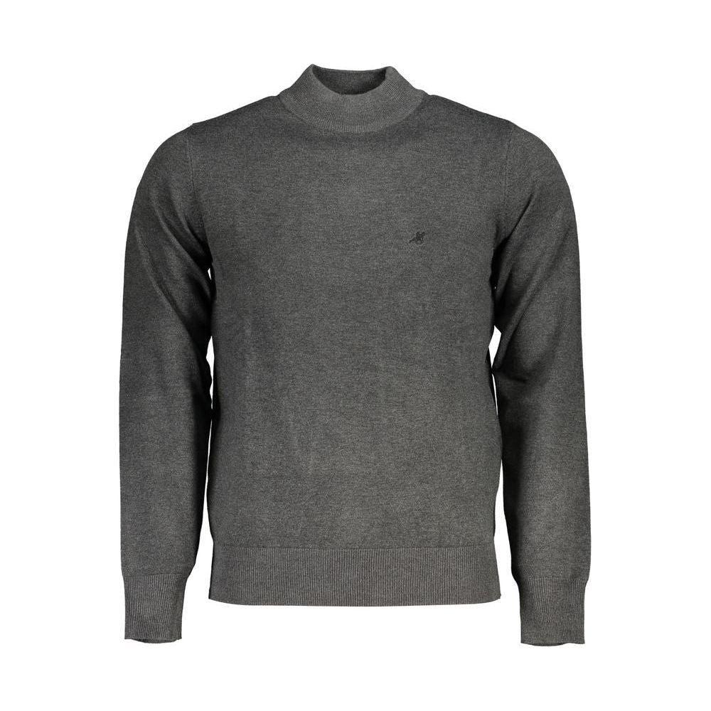 U.S. Grand Polo Gray Nylon Sweater gray-nylon-sweater