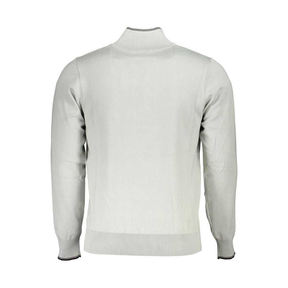 U.S. Grand Polo Elegant Half Zip Sweater with Contrast Details elegant-half-zip-sweater-with-contrast-details
