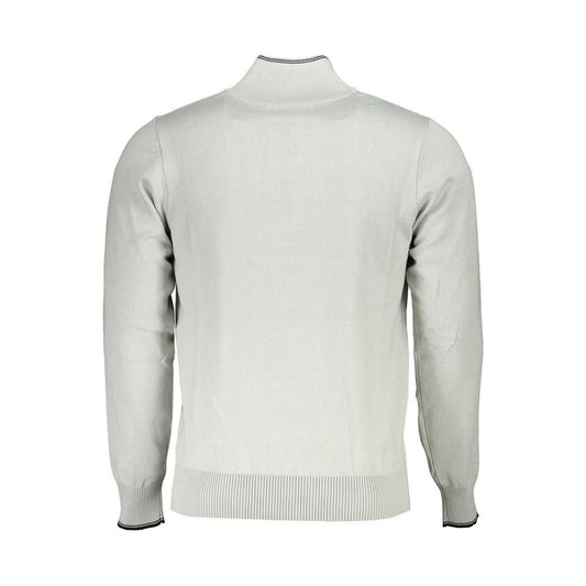 U.S. Grand Polo | Elegant Half Zip Sweater with Contrast Details| McRichard Designer Brands   