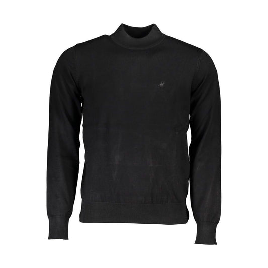 U.S. Grand Polo Black Nylon Sweater black-nylon-sweater-1