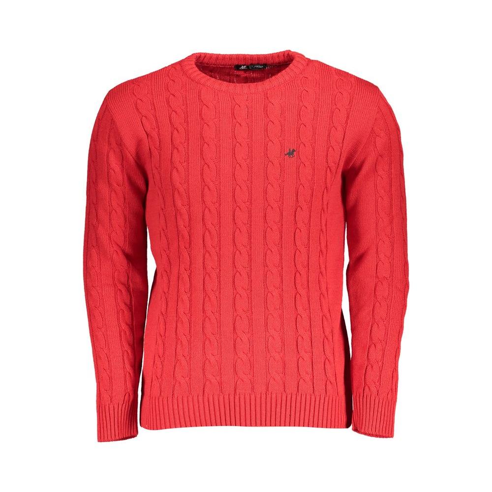 U.S. Grand Polo Red Fabric Sweater red-fabric-sweater