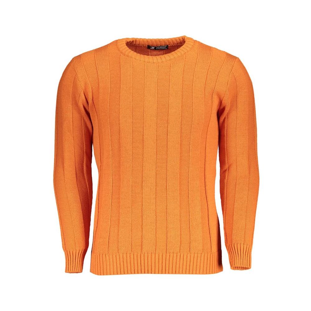 U.S. Grand Polo Orange Fabric Sweater orange-fabric-sweater