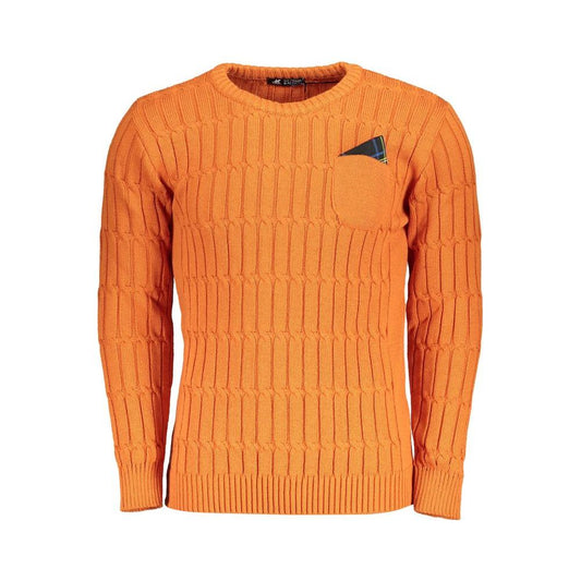 U.S. Grand Polo Twisted Crew Neck Orange Sweater twisted-crew-neck-orange-sweater